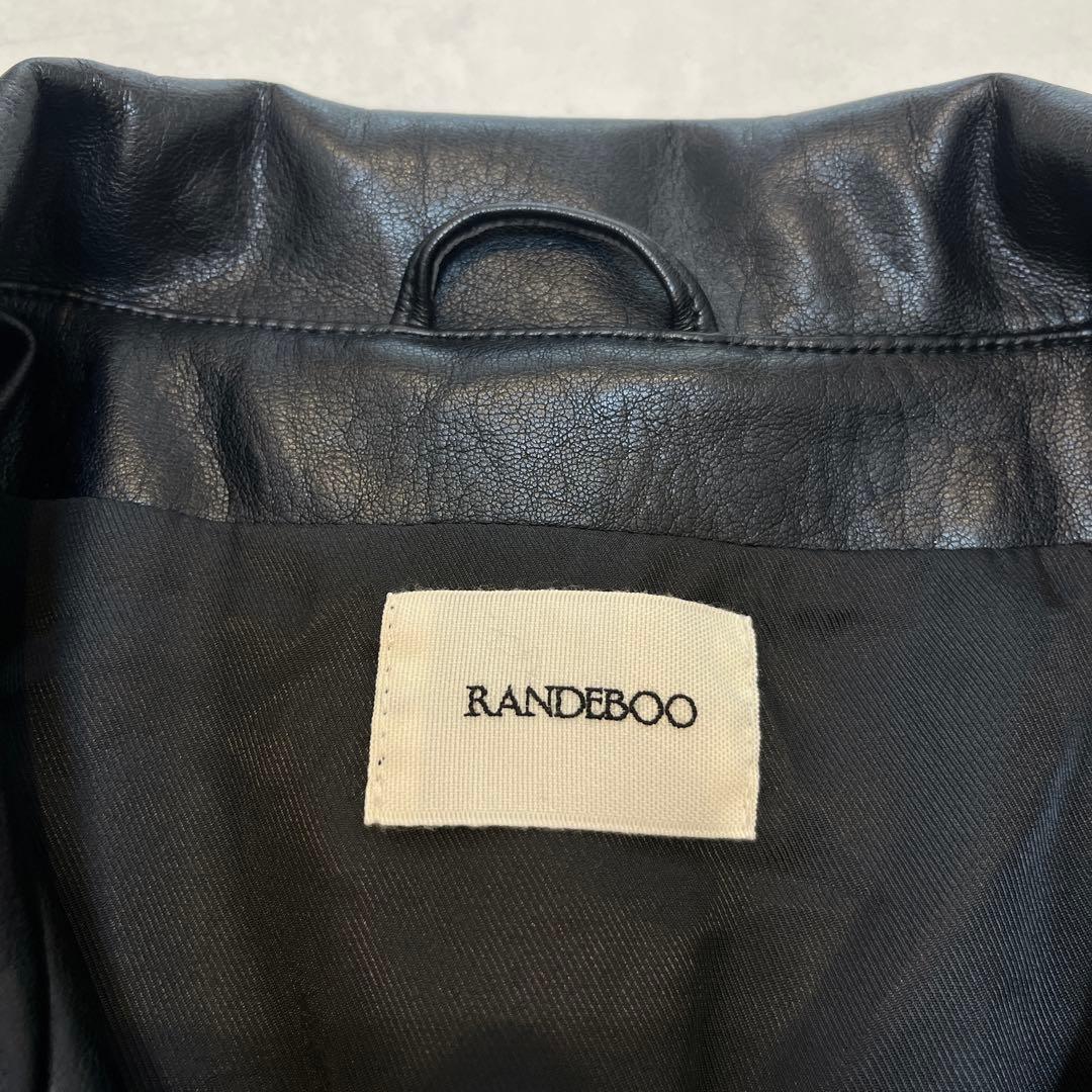 極美品◆RANDEBOO Vegan leather jacket◇ブラック