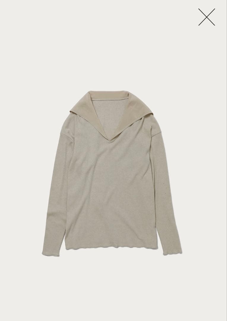 【美品】6(ROKU) RIB×SILK SAILOR COLLAR