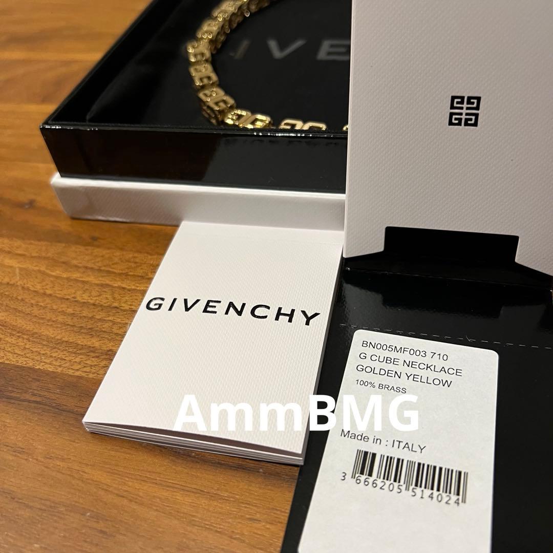 新品 20万 GIVENCHY 4Gロゴ キューブ　チェーンネックレス メンズ