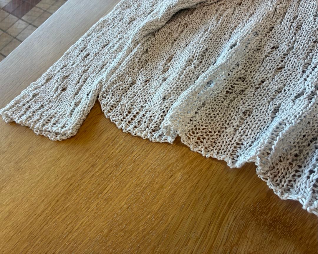 ヨーガンレール　今すぐ着られるインナー付き透かし編みニット　ババグーリ