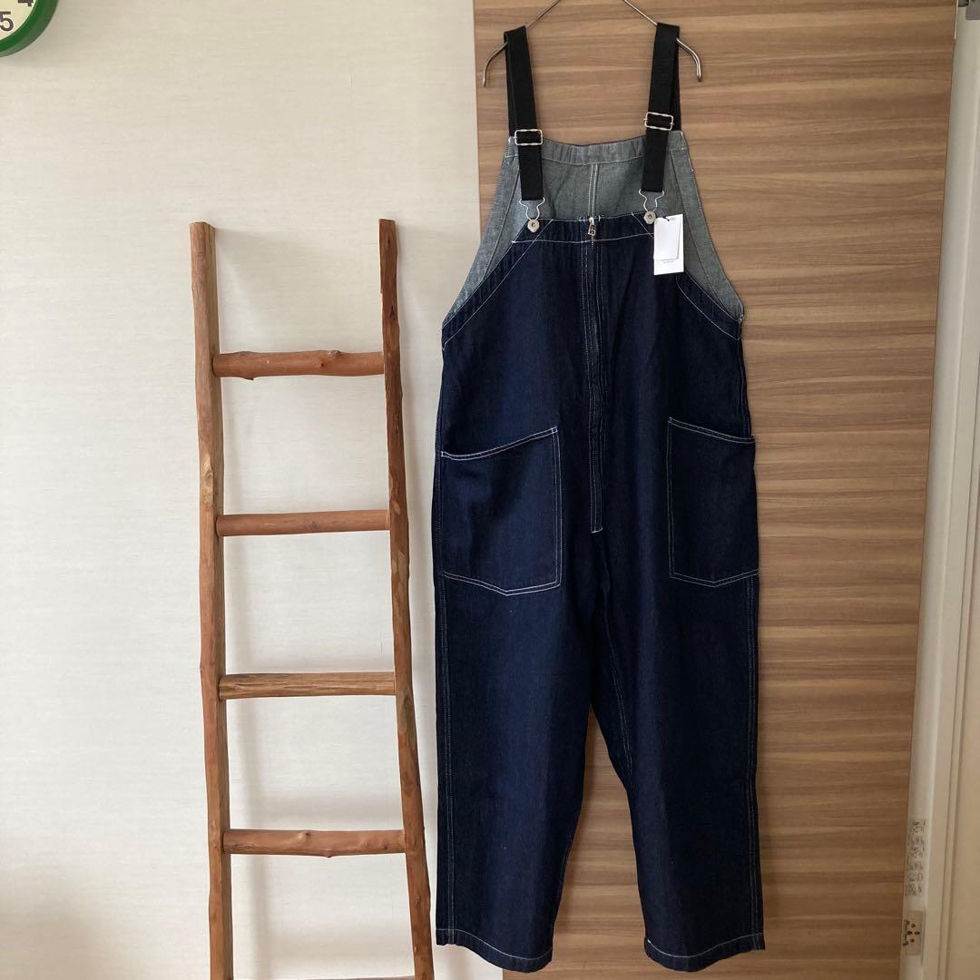 新品 ニコアンドniko and… オーバーオールデニムパンツ インディゴM