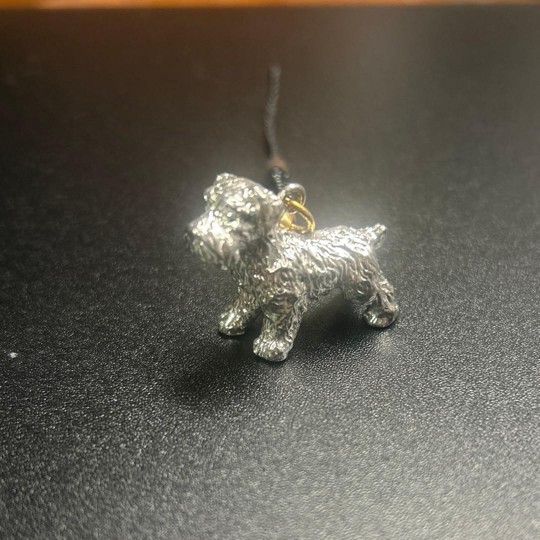 シルバー925シュナウザーチャーム 約3cm