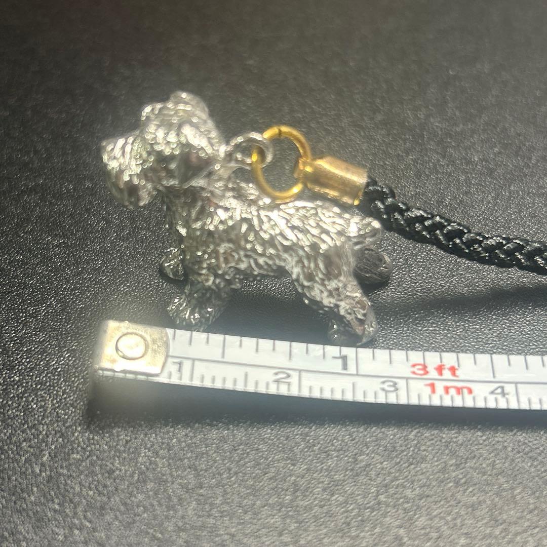 シルバー925シュナウザーチャーム 約3cm