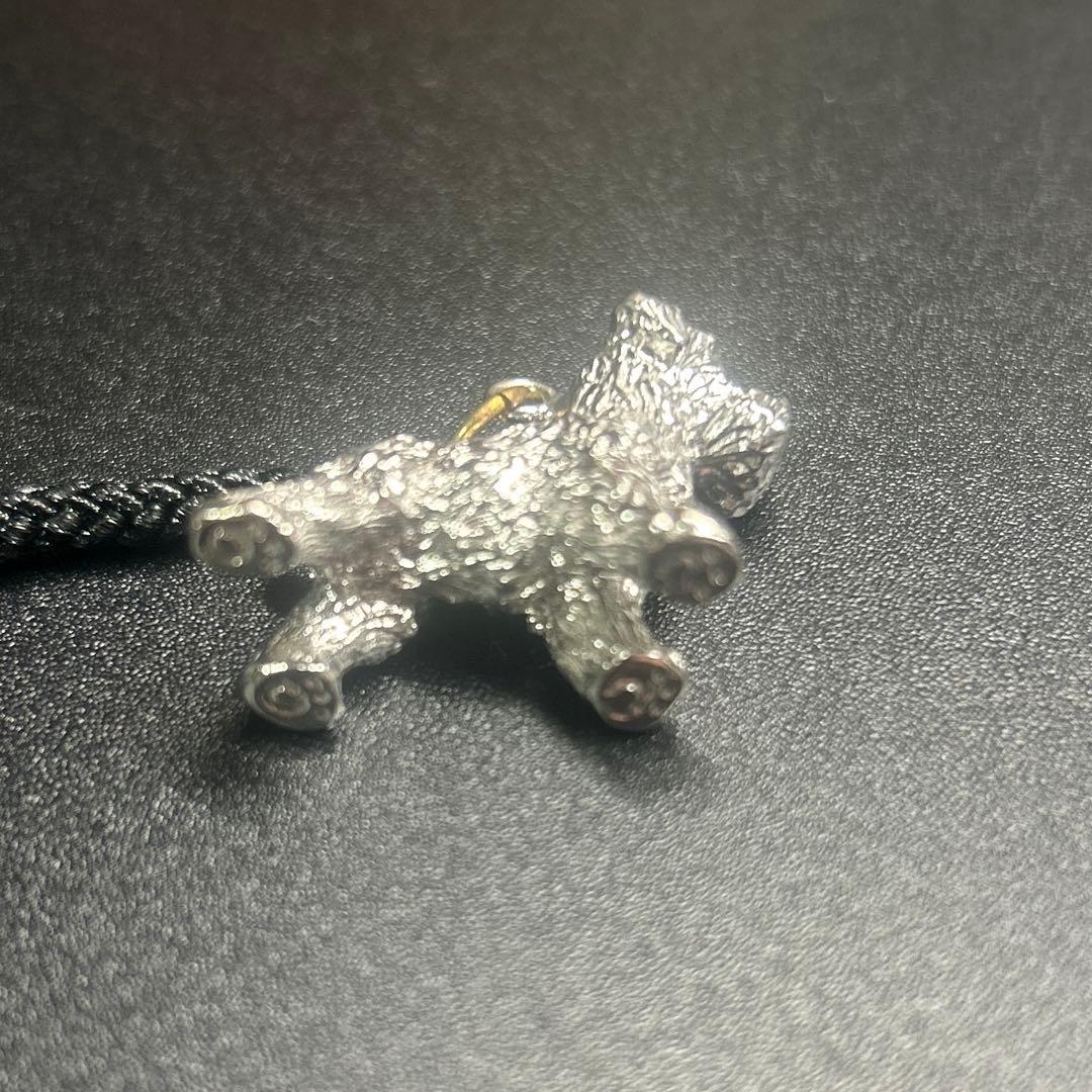 シルバー925シュナウザーチャーム 約3cm