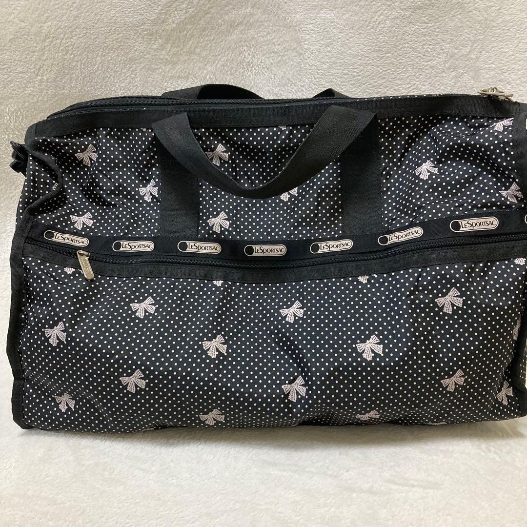 【極美品】LeSportsac レスポートサック ボストンバッグ リボン柄