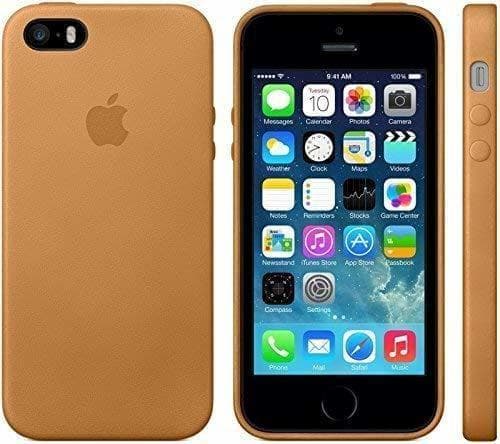 新品未開封Apple純正品iPhoneSE純正ケース茶色 イタリアンレザー 革