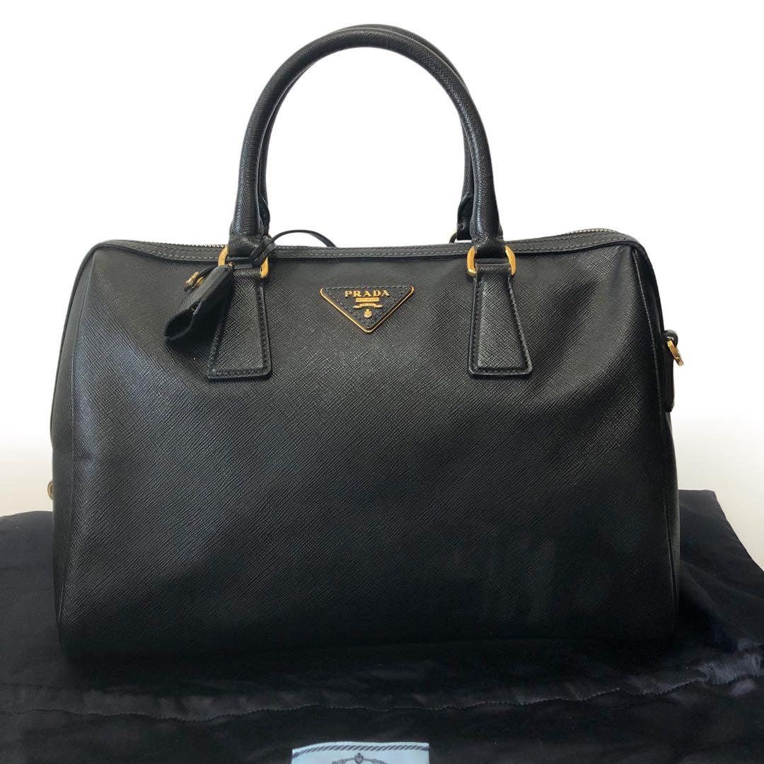 PRADA プラダ　ブラック ボストンバッグ サフィアーノ 2WAY 538