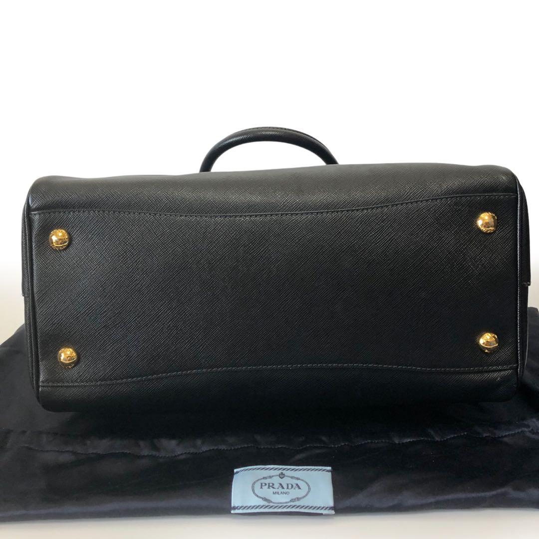 PRADA プラダ　ブラック ボストンバッグ サフィアーノ 2WAY 538
