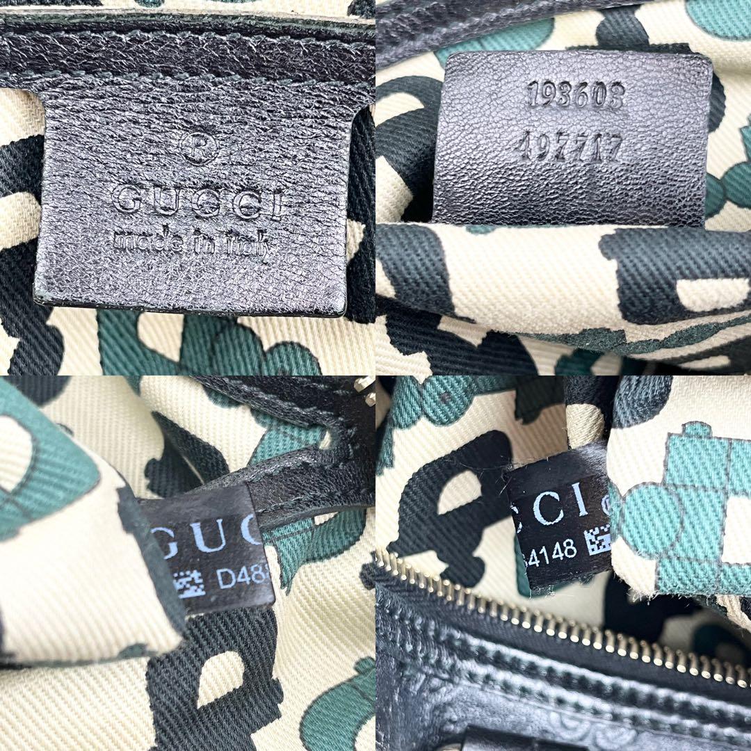 【美品】GUCCI グッチシマ ボストンバッグ ブラック 付属品完備