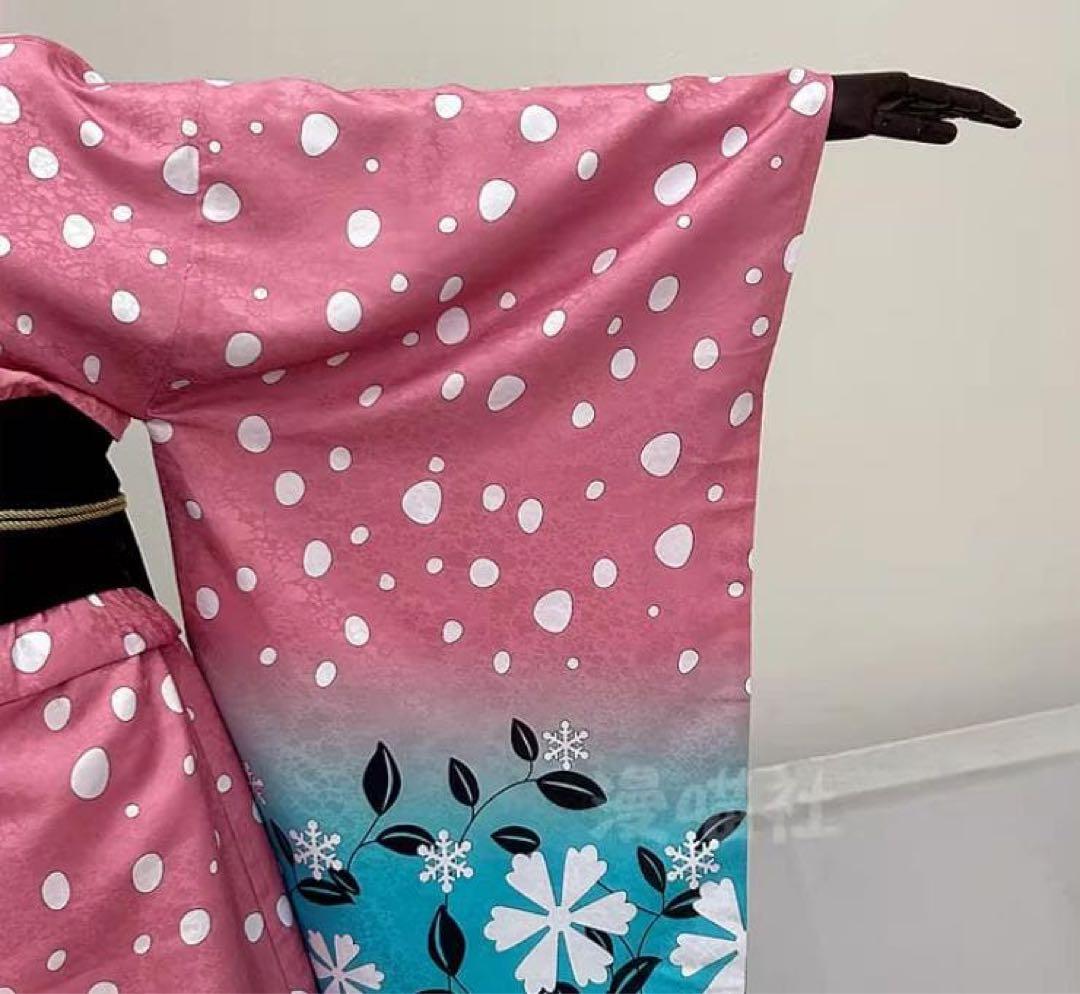 は*む様 鬼滅の刃 恋雪 コスプレ 衣装 ＆ 恋雪 ヘアクリップ ピン 髪飾り