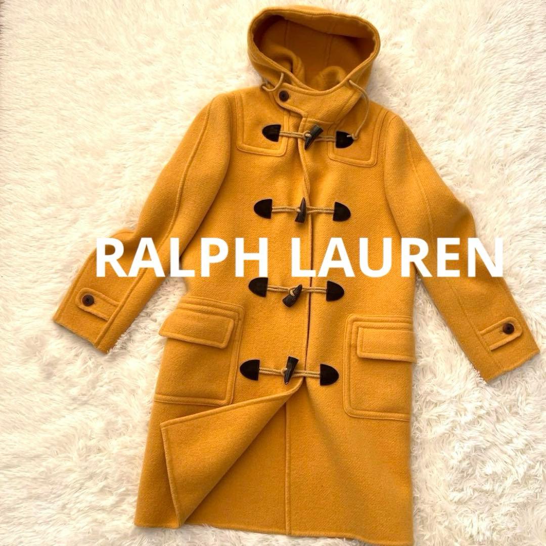 ラルフローレン レディース ダッフルコート ロング丈 フード付 イエロー黄