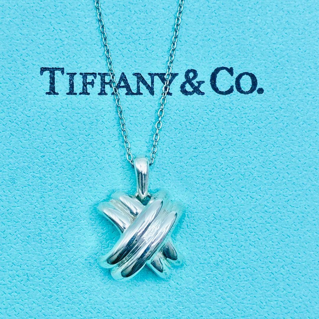 【極美品】ティファニー シグネチャークロス ネックレス 925 社外チェーン