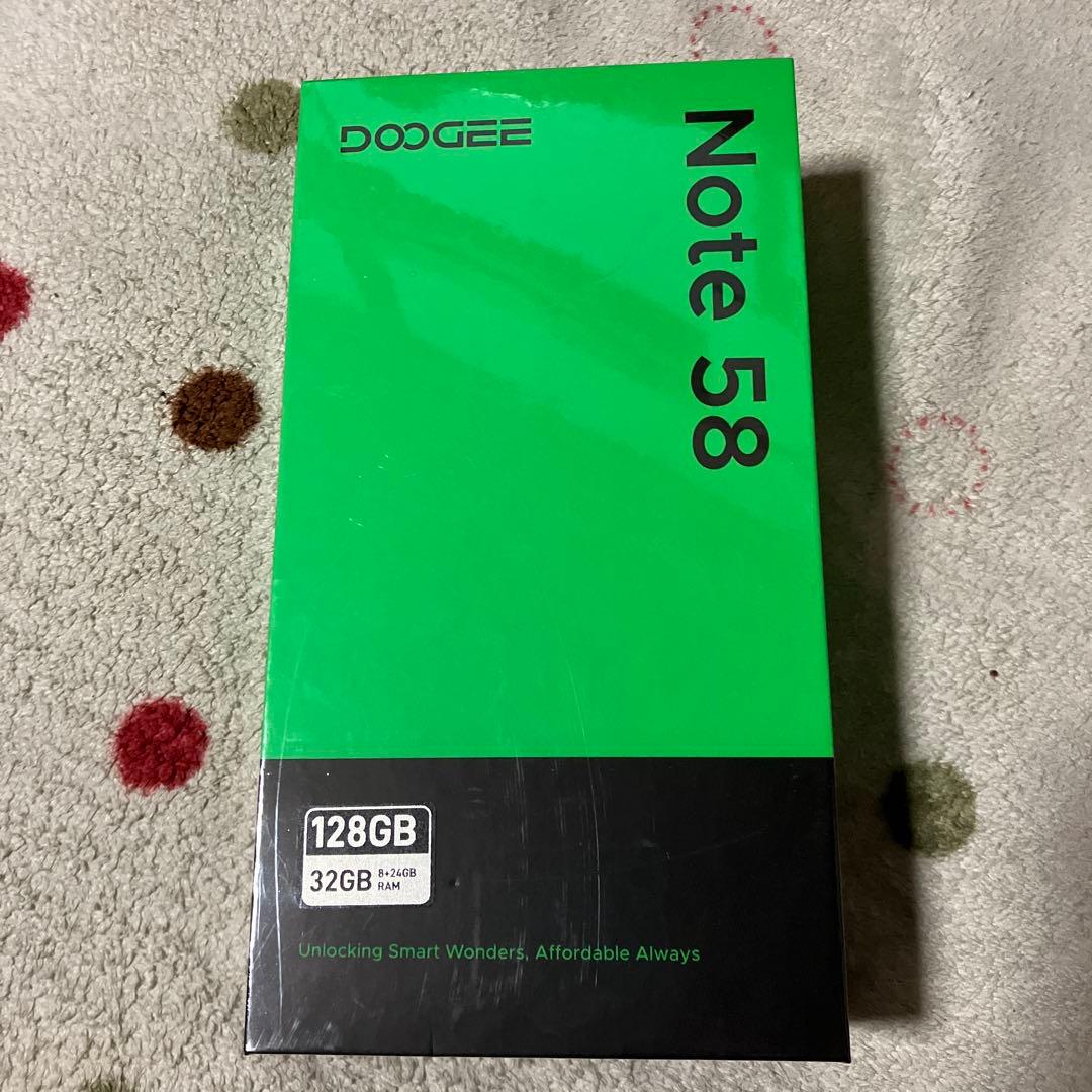 DOOGEE Note 58 128GB シュリンク付き 未開封