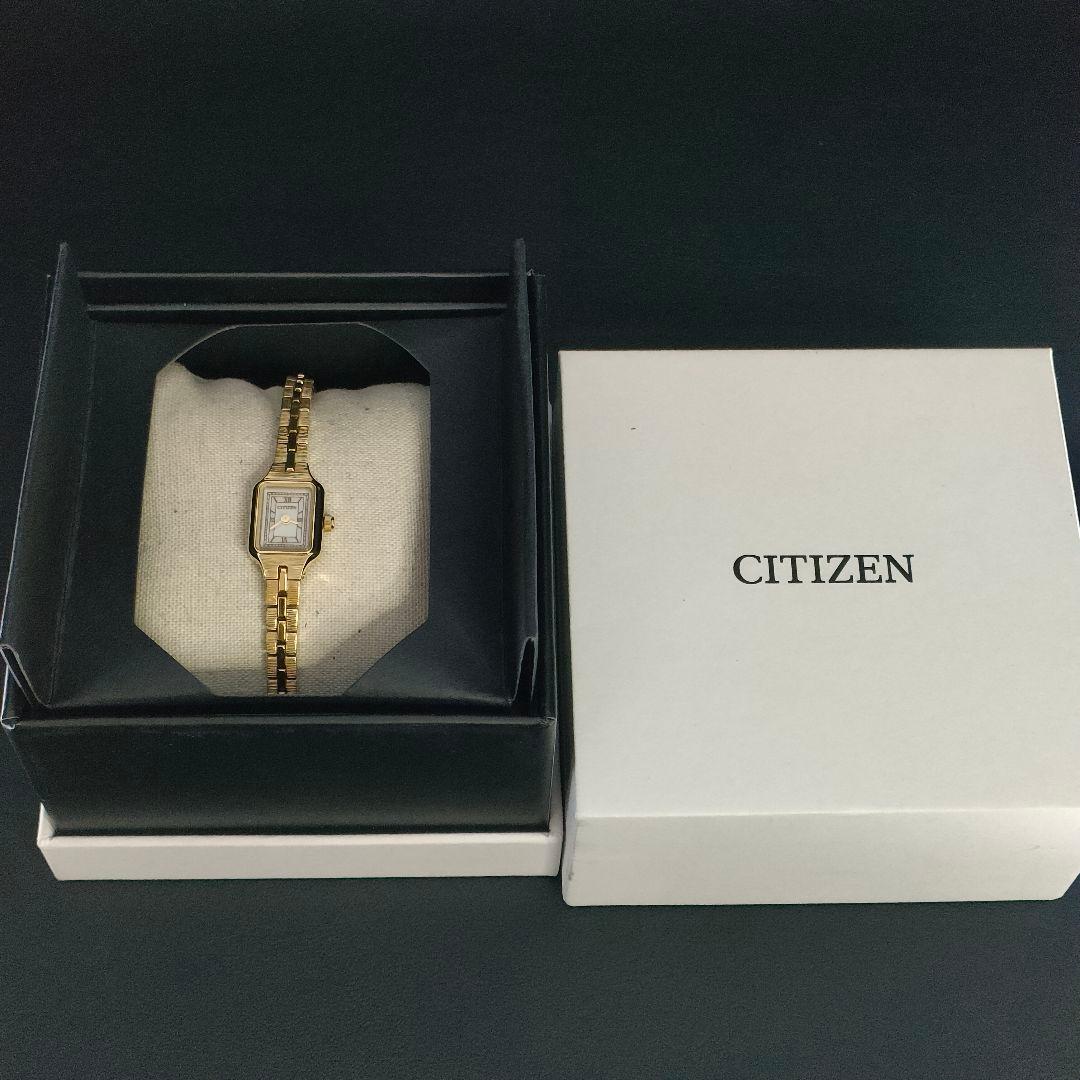 美品　CITIZEN　シチズン　HIROB　ゴールド　スクエア　ソーラー　腕時計