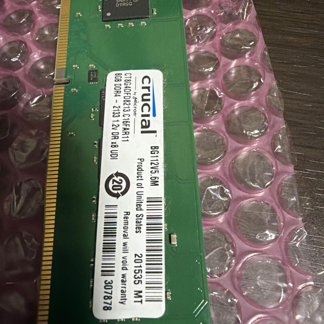 e*7様 crucial ddr4メモリ 8GB ２枚(合計16GB)