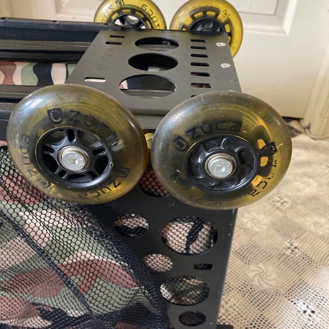 ズーカZUCA 座れるキャリーバッグ カモフラージュ柄 キャリーカート 35L