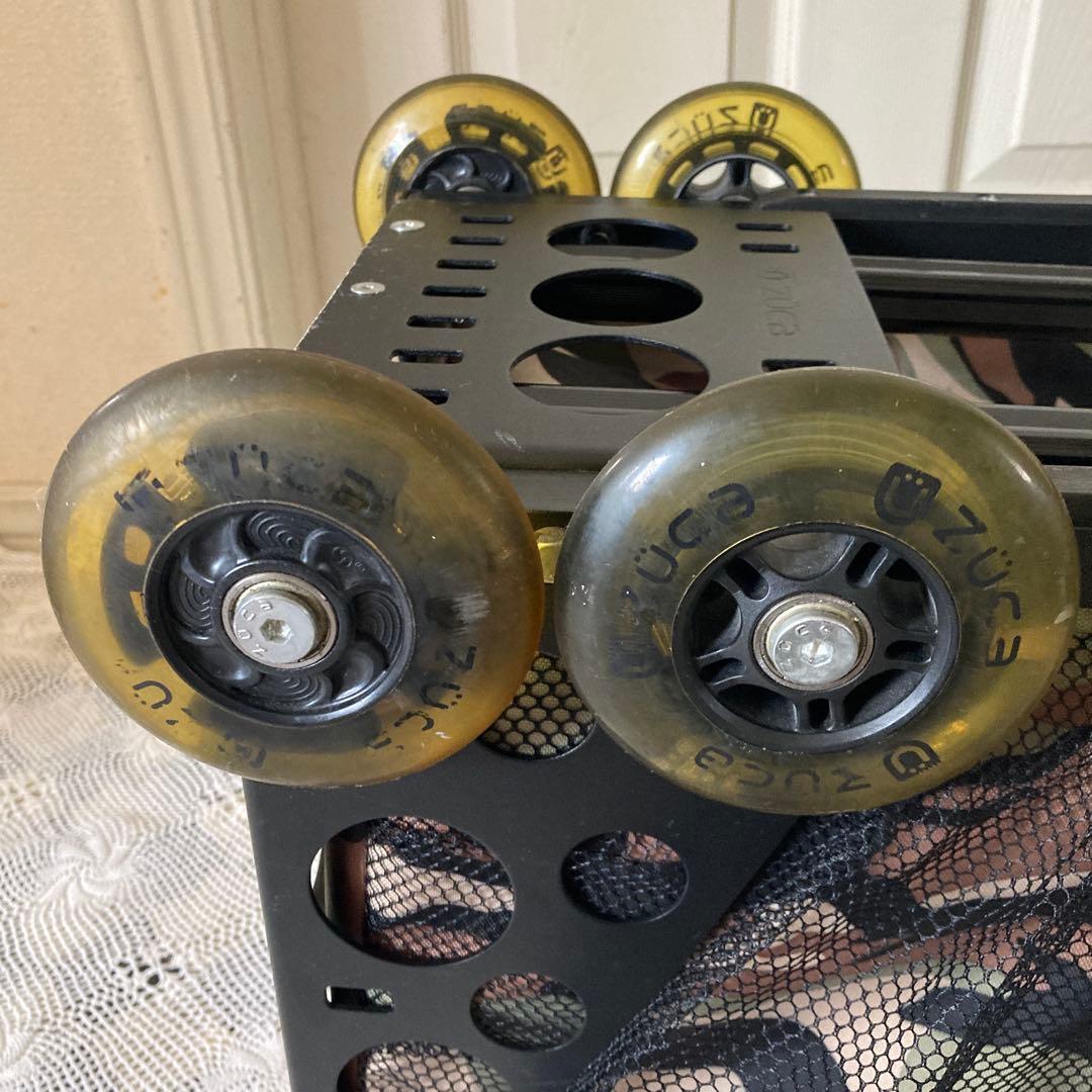 ズーカZUCA 座れるキャリーバッグ カモフラージュ柄 キャリーカート 35L