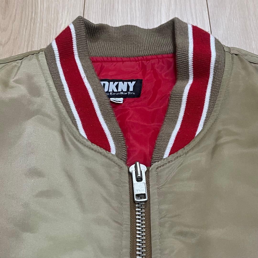 DKNY 90's ロゴ　刺繍　ナイロン　MA-1 ボンバー　ジャケット　Y2K