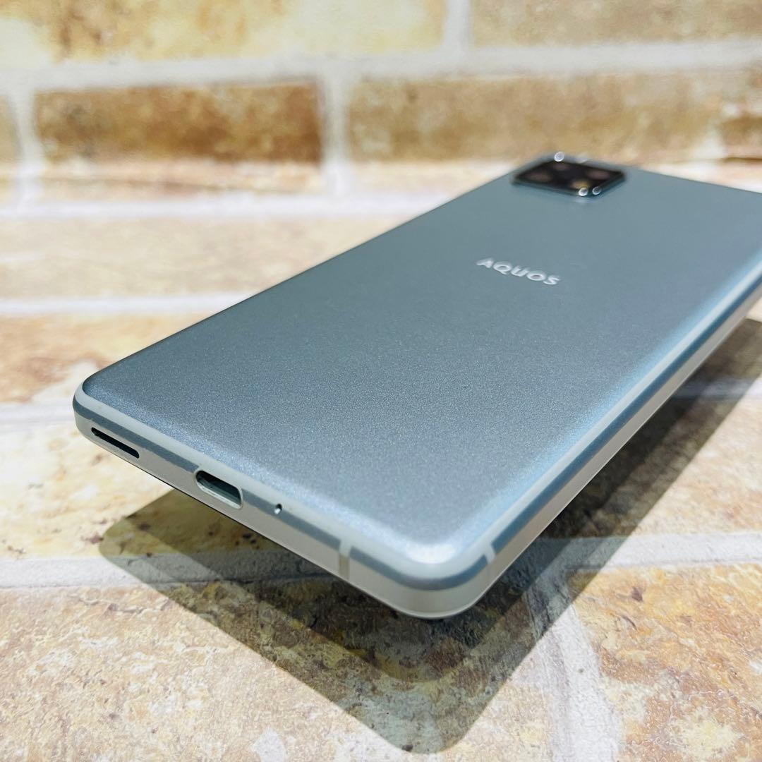 SIMフリー AQUOS sense5G 64GB オリーブシルバー 電池良好