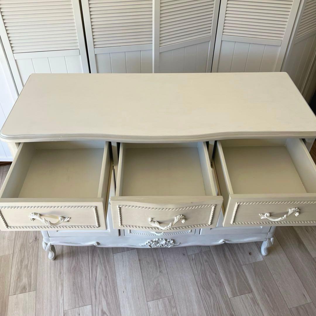 Malian  アンティーク調キャビネット天然木 ロマンチック インテリア