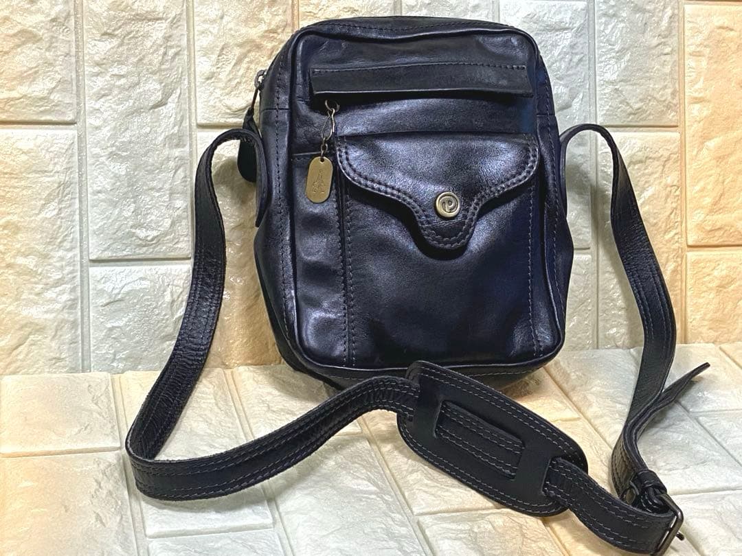 ポーター トスカーナ ショルダーバッグ 廃盤 レザー 本革 黒 吉田カバン 男女