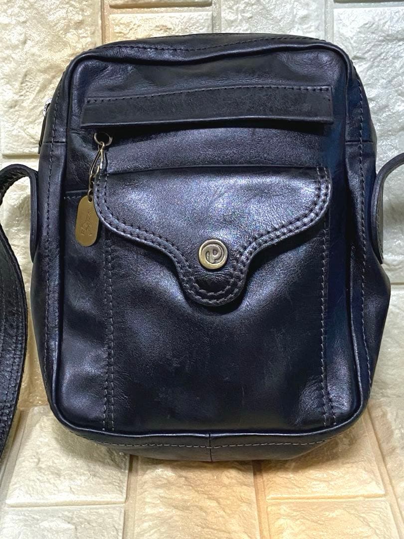 ポーター トスカーナ ショルダーバッグ 廃盤 レザー 本革 黒 吉田カバン 男女