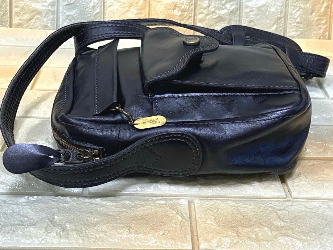 ポーター トスカーナ ショルダーバッグ 廃盤 レザー 本革 黒 吉田カバン 男女