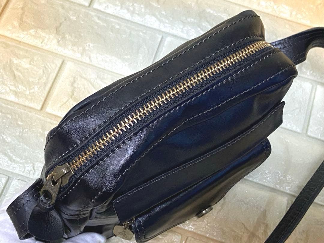 ポーター トスカーナ ショルダーバッグ 廃盤 レザー 本革 黒 吉田カバン 男女