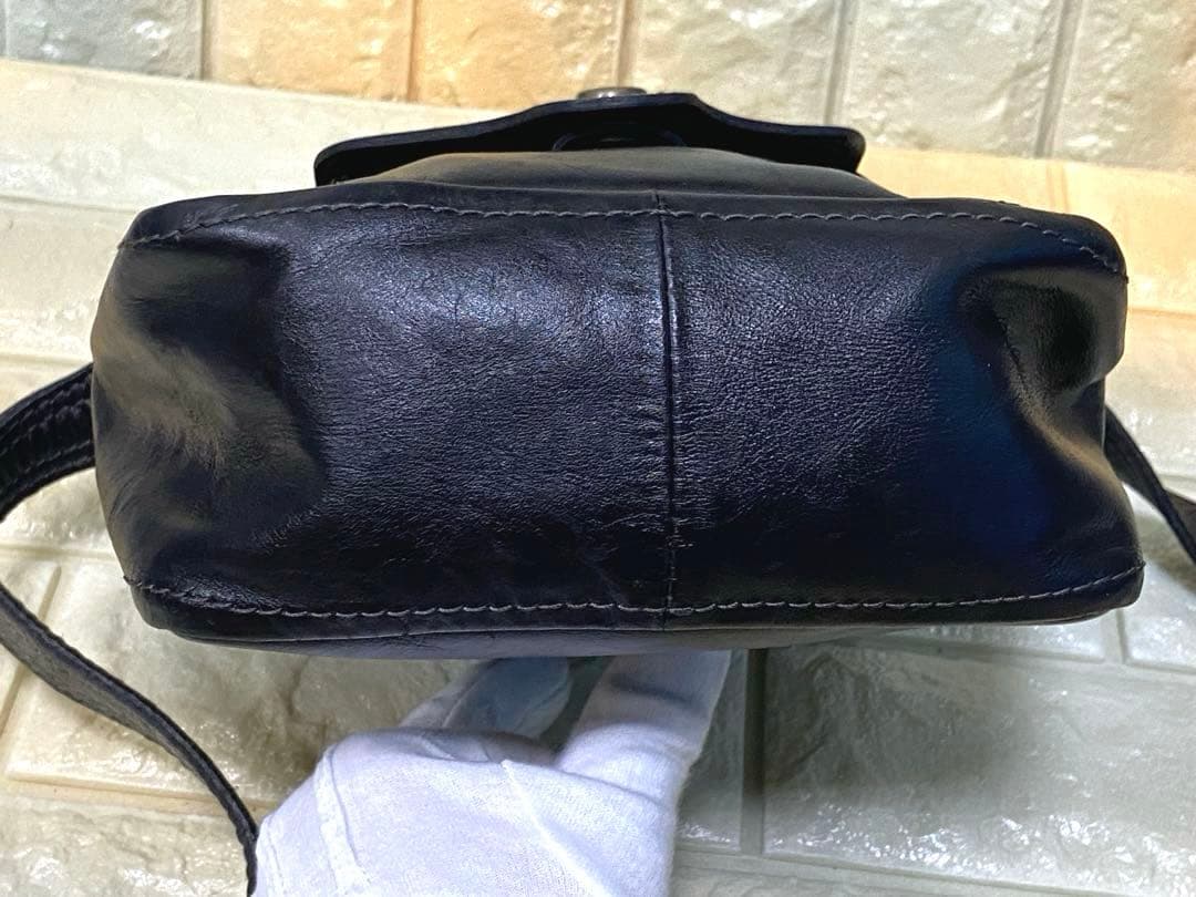 ポーター トスカーナ ショルダーバッグ 廃盤 レザー 本革 黒 吉田カバン 男女