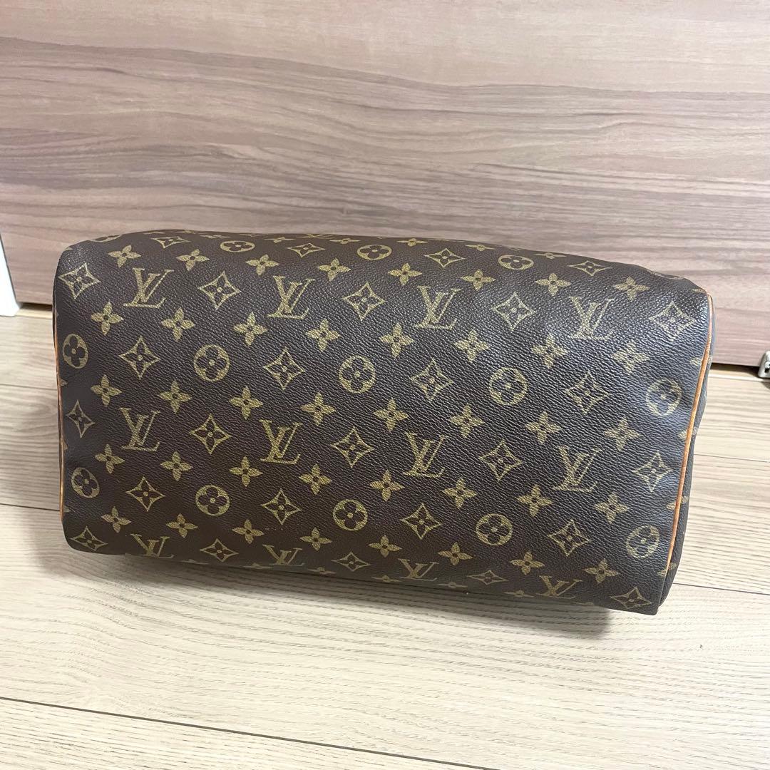 ルイヴィトン　ボストンバッグ　スピーディ35 モノグラム　ブラウン　ヌメ革