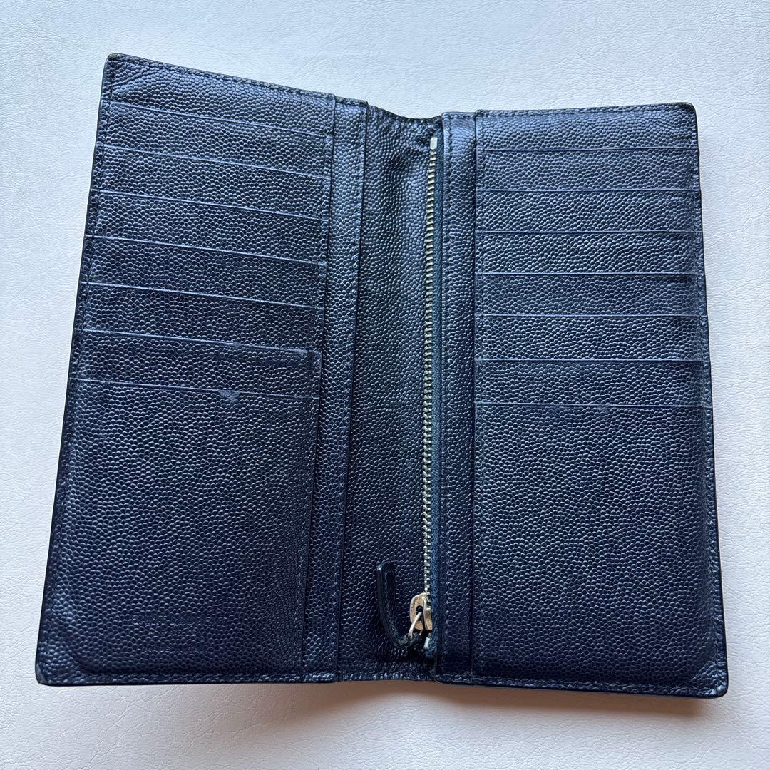 サ*サ様 SAINT LAURENT ネイビー 長財布
