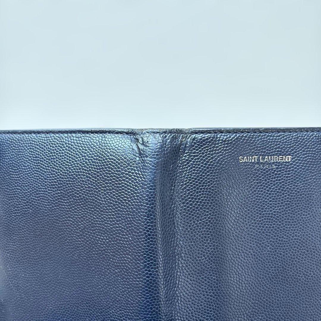 サ*サ様 SAINT LAURENT ネイビー 長財布