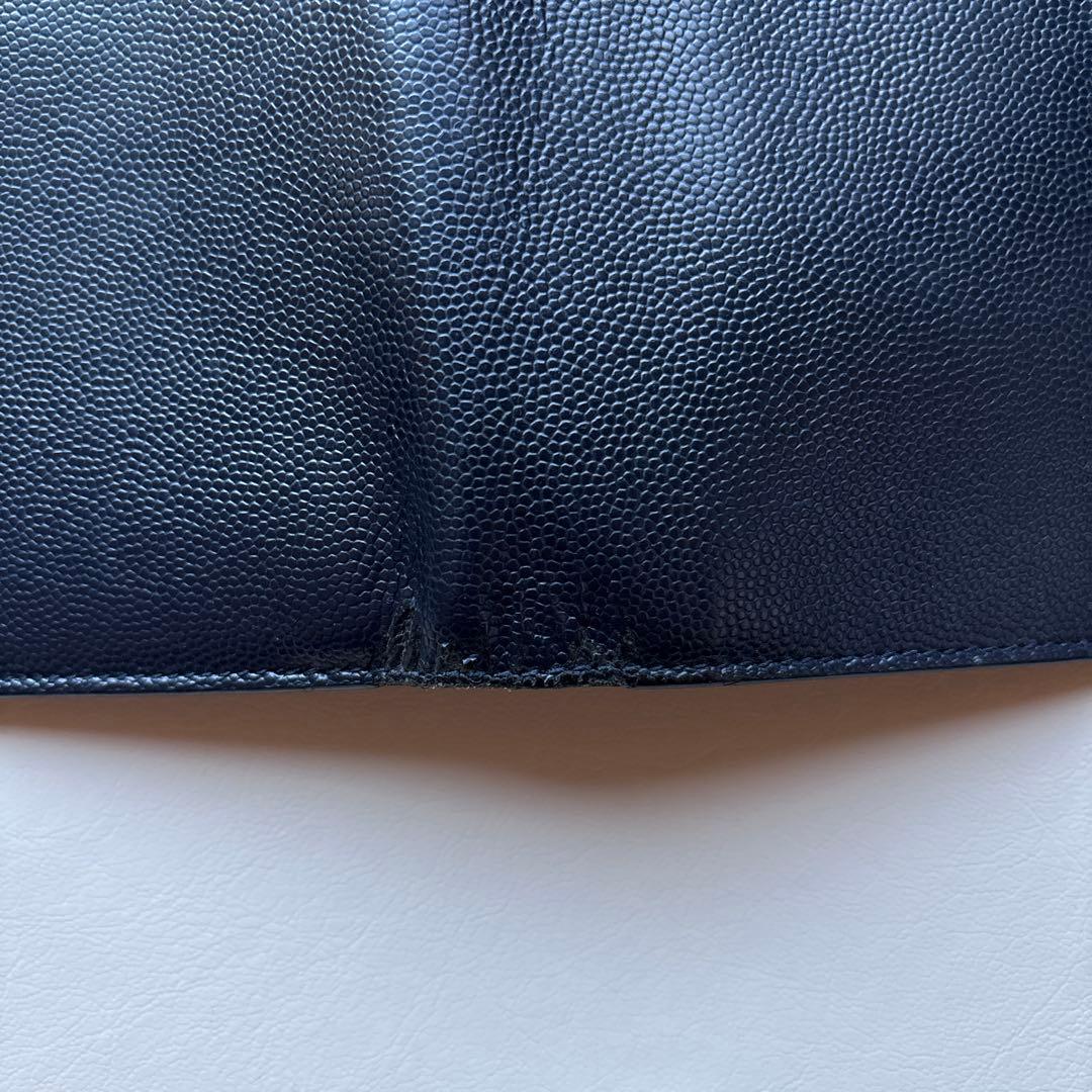 サ*サ様 SAINT LAURENT ネイビー 長財布