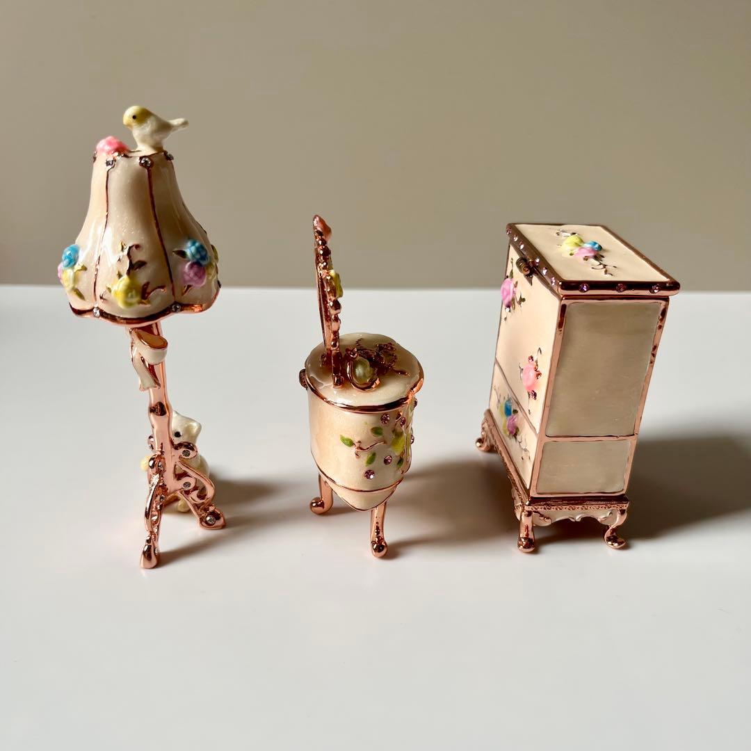 Piearth ピィアース ジュエリーボックス 小物入れ 家具 ロココ調 6点