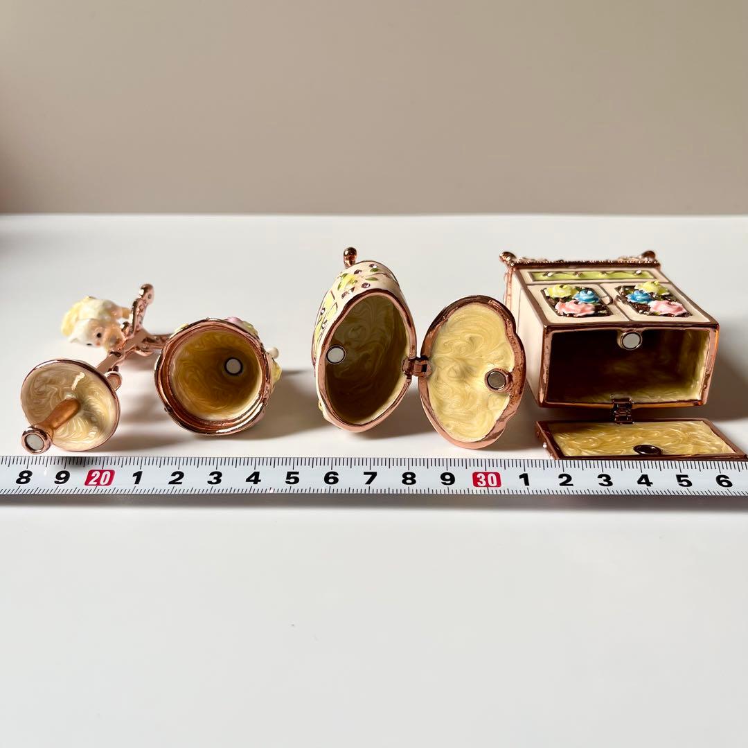 Piearth ピィアース ジュエリーボックス 小物入れ 家具 ロココ調 6点