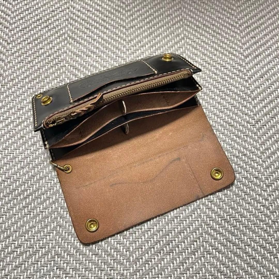 キーチェーン　キーリング　ウォレットチェーン真鍮 トラッカーウォレット