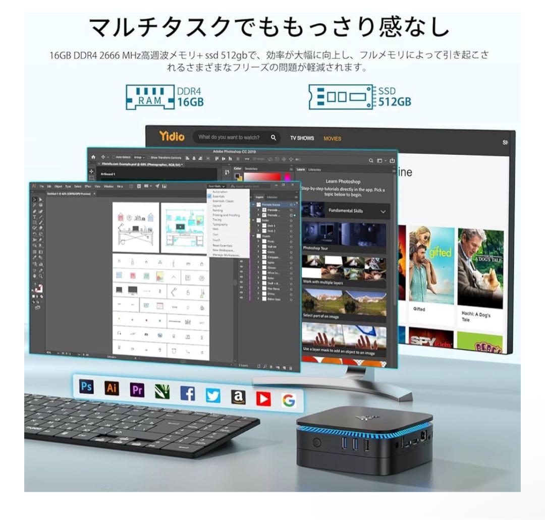 【最新の第12世代 Alder Lake CPU n95 ミニpc】