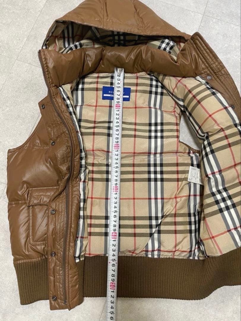 値下げ！美品Burberryブルーレーベル ダウンベスト　キャメル　38