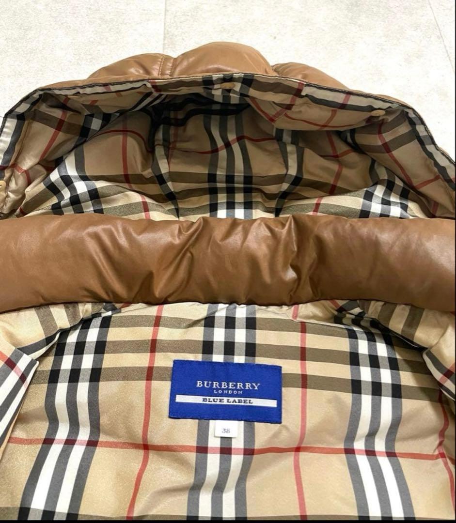 値下げ！美品Burberryブルーレーベル ダウンベスト　キャメル　38