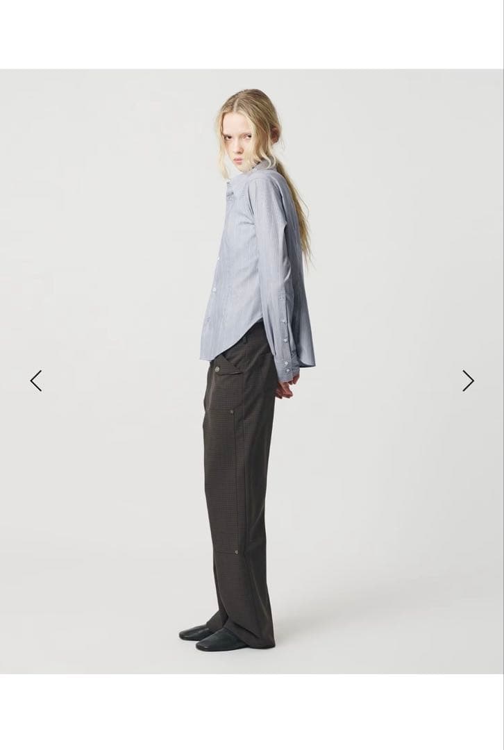 ＜ATTISESSION＞コットン ストライプ スリム シャツ