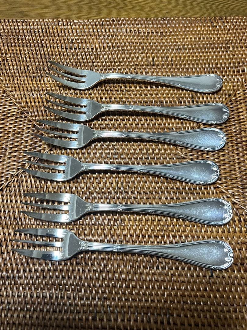 【本日限定値下げ価格】クリストフル　デザートフォーク×６本セット