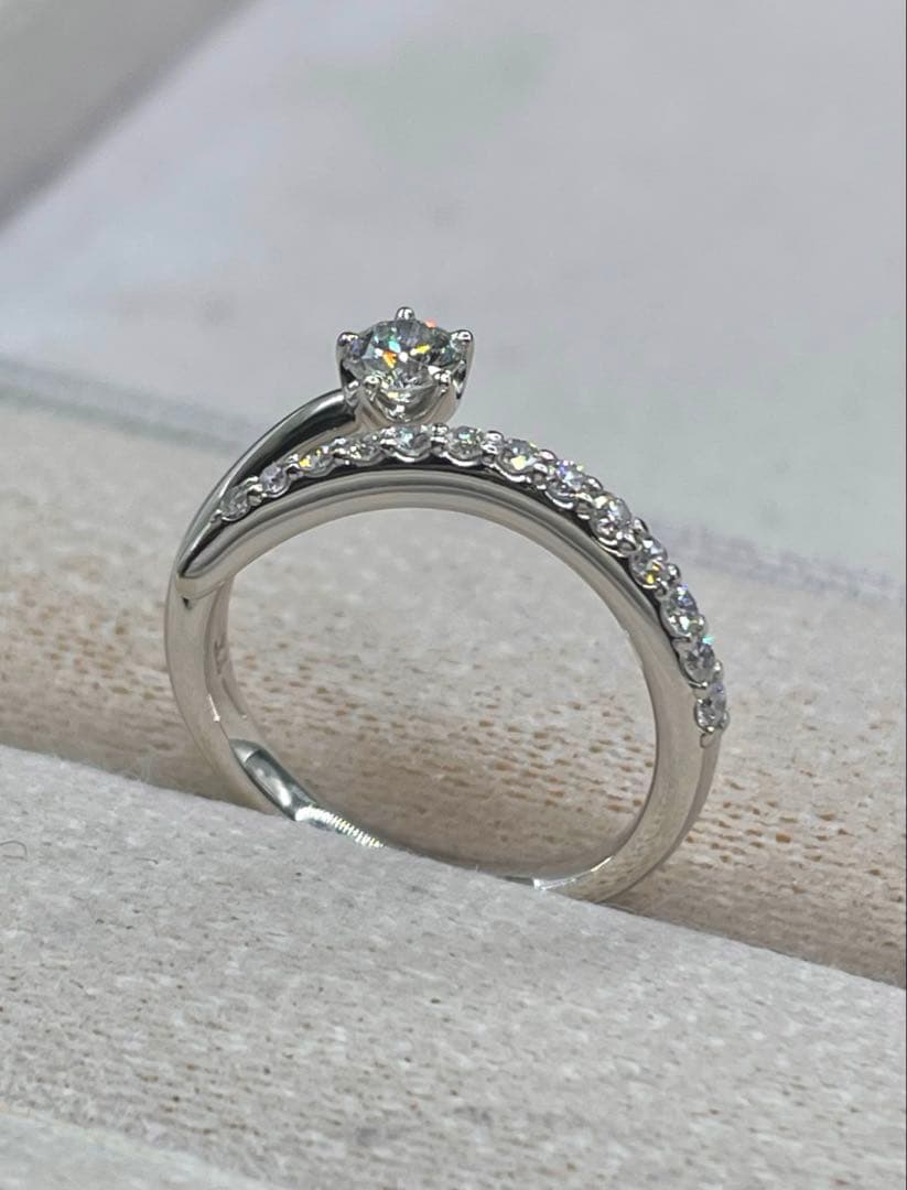 最終交渉可JA38★最高級 小寺智子 ダイヤモンド0.26ct プラチナ リング