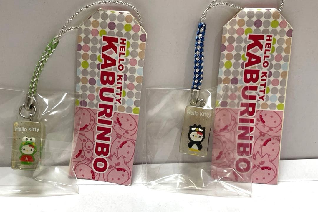 J*_様 ハローキティ 根付 ストラップ サンリオキャラクターかぶりもの 6種セ