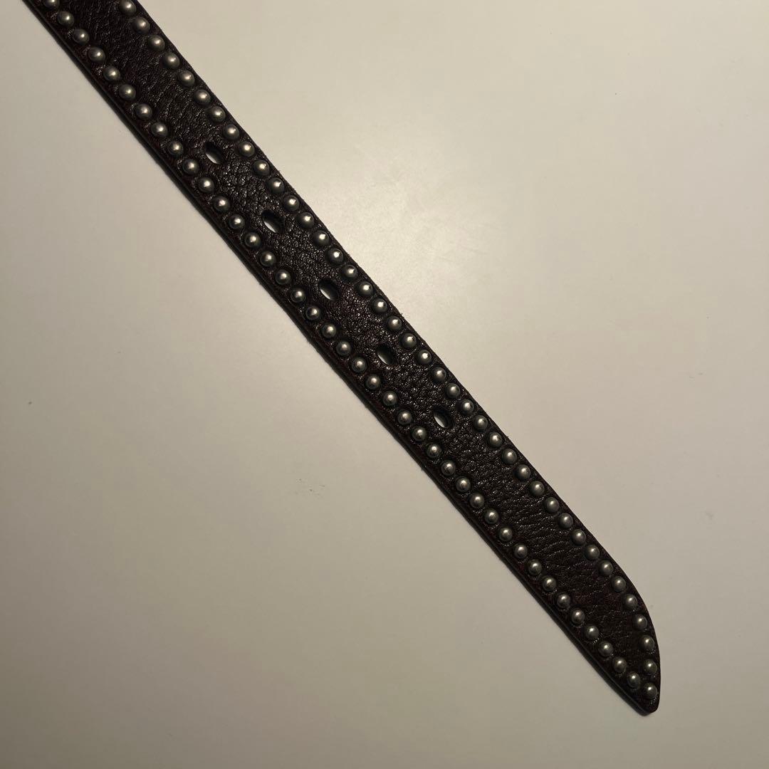 J&M DAVIDSON スタッズベルト茶