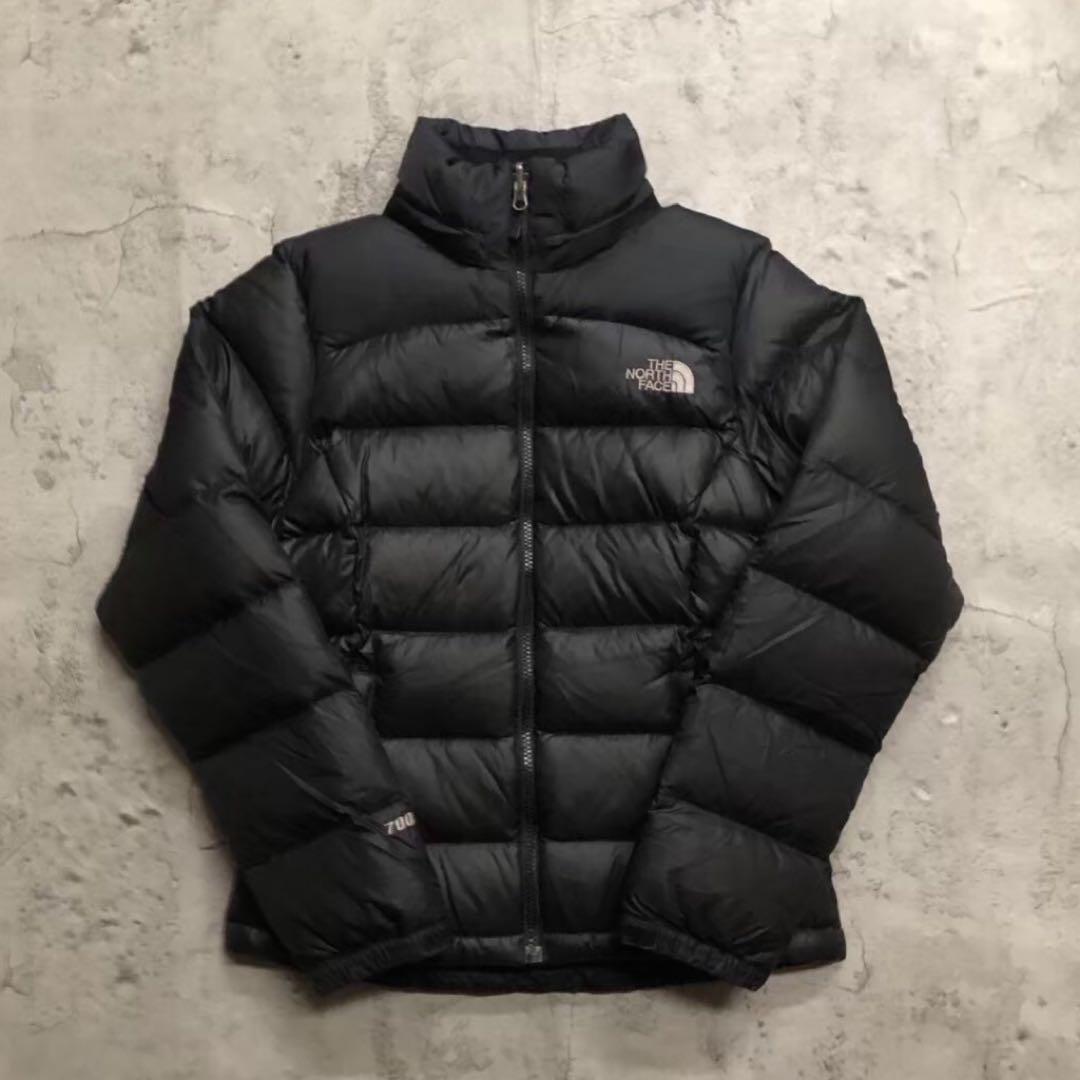 刺繍　700フィル ブラック　レディースM ヌプシ　ザノースフェイス　ダウン