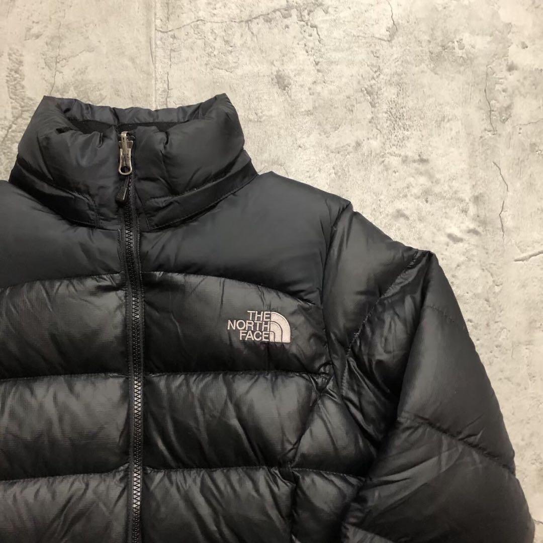 刺繍　700フィル ブラック　レディースM ヌプシ　ザノースフェイス　ダウン