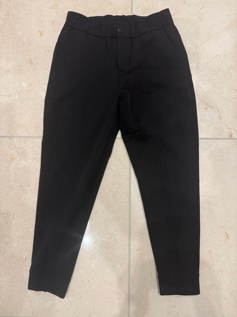 SLDO ダブルクロスストレッチリブパンツ/BLACK