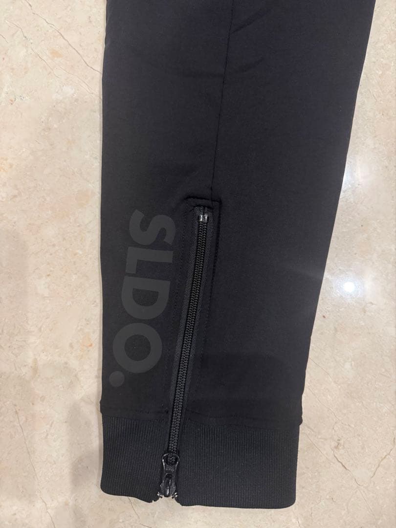 SLDO ダブルクロスストレッチリブパンツ/BLACK