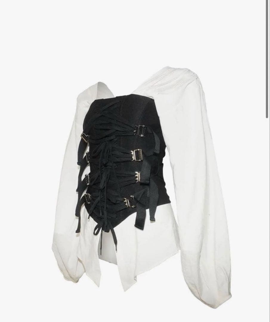 トップス theredthread S burlesque corset blouse