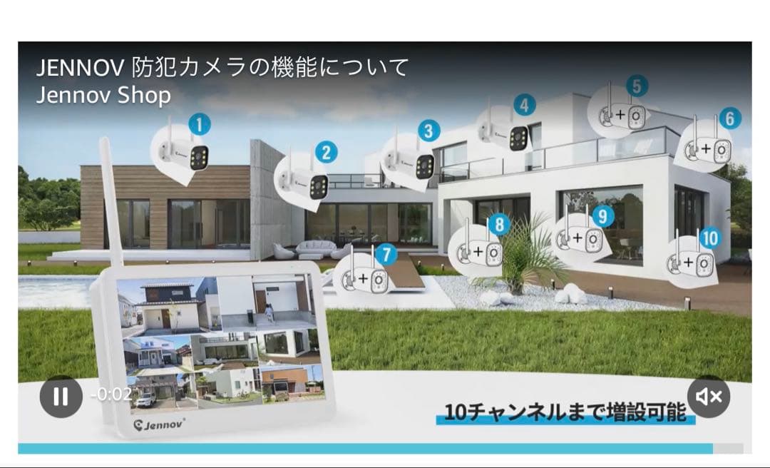 ❣️大特価❣️防犯カメラ屋外 IP66防水防塵 500万画素 超高画素モニター付き